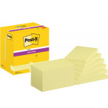 Karteczki samoprzylepne POST-IT® Super Sticky (655-S), 127x76mm, 12x90 kartek, jaskrawo żółte