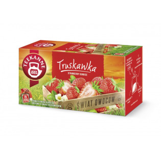 Herbata TEEKANNE World of Fruits, Truskawka, 20 kopert