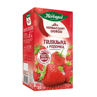 Herbata HERBAPOL Herbaciany Ogród, 20 torebek, truskawka z poziomką