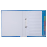 Segregator ringowy DONAU do akt osobowych, tekturowy, A4/2R/20mm, przek. A-E, niebieski