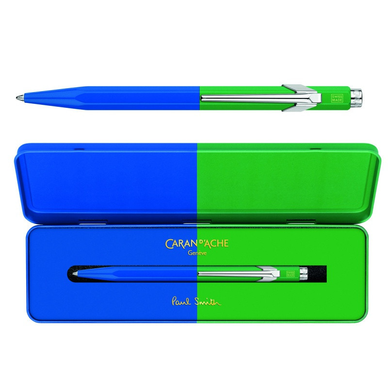 Długopis CARAN D'ACHE 849 Paul Smith Edycja 4, M, w pudełku, Cobalt/Emerald