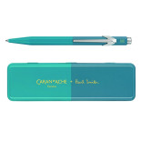 Długopis CARAN D'ACHE 849 Paul Smith Edycja 4, M, w pudełku, Cyan/Steel