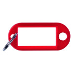 Zawieszki na klucze OFFICE PRODUCTS, 50x20mm, 10szt., czerwone