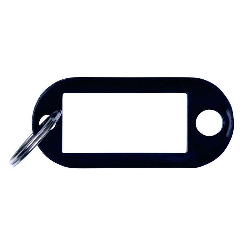 Zawieszki na klucze OFFICE PRODUCTS, 50x20mm, 10szt., czarne