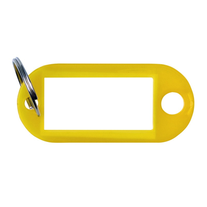 Zawieszki na klucze OFFICE PRODUCTS, 50x20mm, 10szt., żółte