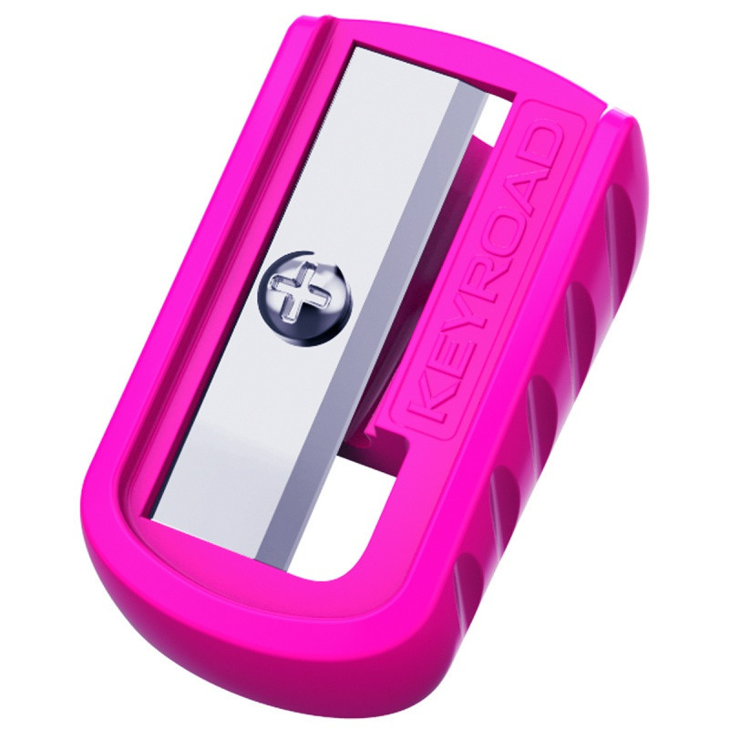 Temperówka plastikowa KEYROAD Easy-Sharp, pojedyncza, 3szt., blister, mix kolorów