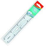 Linijka plastikowa KEYROAD, 20cm, z uchwytem, zawieszka