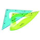 Ekierka KEYROAD, 13 cm, 45 stopni, elastyczna, zawieszka, mix kolorów