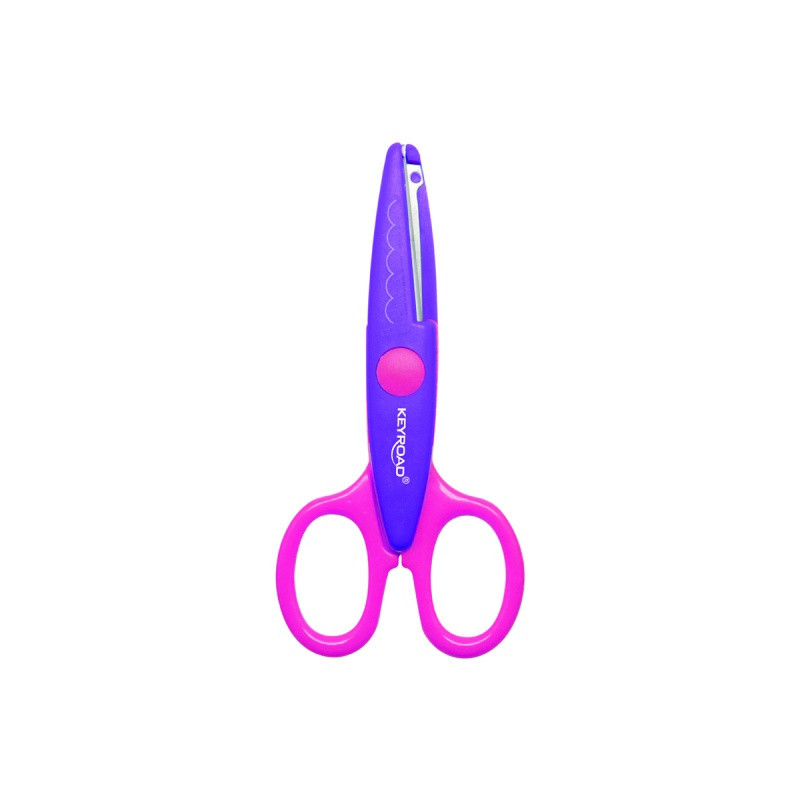 Nożyczki szkolne KEYROAD Craft, ozdobne, zygzak, 13cm, blister, mix kolorów