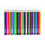 Kredki ołówkowe KEYROAD, trójkątne, 36szt., w tubie, mix kolorów