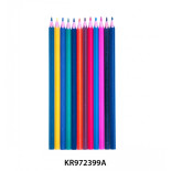 Kredki ołówkowe KEYROAD, bezdrzewne, 12 szt., pudełko zawieszka, display, mix kolorów