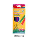 Kredki ołówkowe KEYROAD, bezdrzewne, 12 szt., pudełko zawieszka, display, mix kolorów