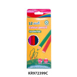 Kredki ołówkowe KEYROAD, bezdrzewne, 12 szt., pudełko zawieszka, display, mix kolorów