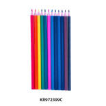 Kredki ołówkowe KEYROAD, bezdrzewne, 12 szt., pudełko zawieszka, display, mix kolorów