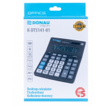 Kalkulator biurowy DONAU TECH OFFICE, CI-CDB1401BK, 14-cyfr. wyświetlacz, wym. 201x155x35mm, czarny