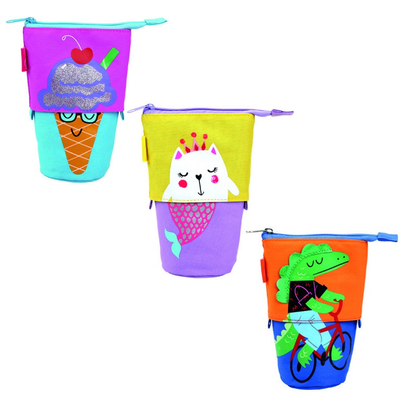 Piórnik KEYROAD, stojący, 23x5,5 cm, mix kolorów