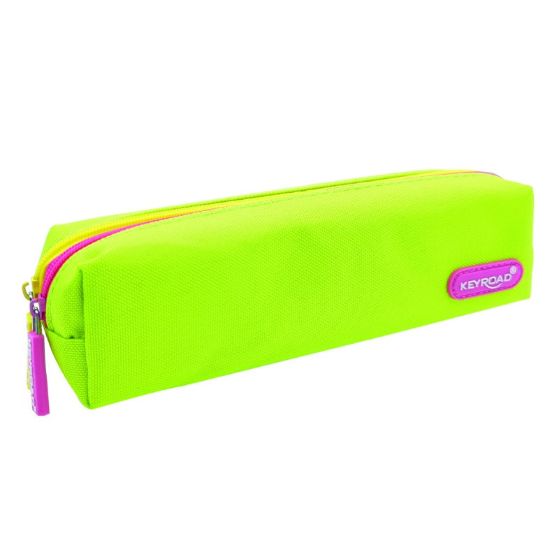 Piórnik KEYROAD, 2 kieszenie, 19,5x5x4,5 cm, mix kolorów