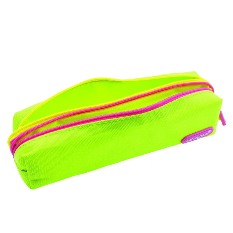 Piórnik KEYROAD, 2 kieszenie, 19,5x5x4,5 cm, mix kolorów