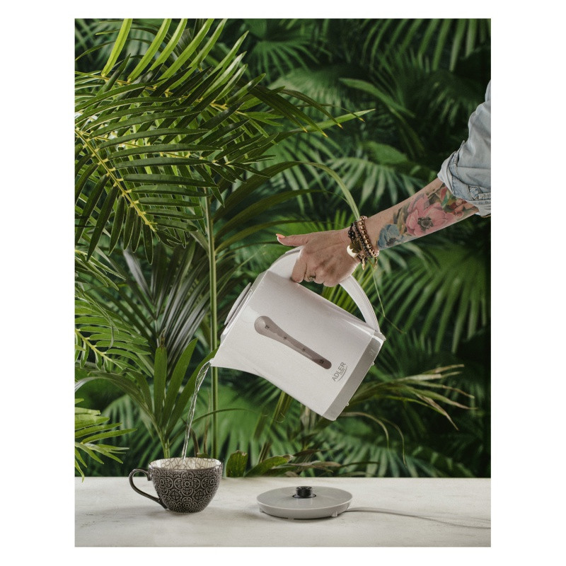 Czajnik elektryczny ADLER AD 1244, 2,5L, tworzywo, biały