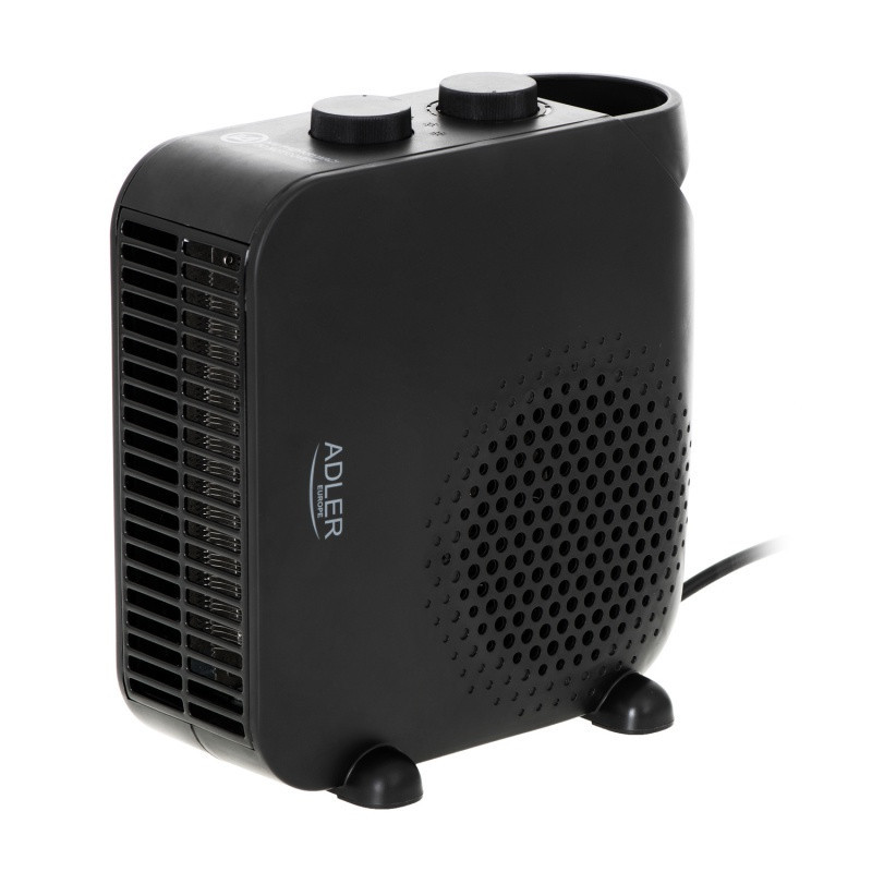 Termowentylator ADLER AD 7725b, z regulacją siły nadmuchu, czarny
