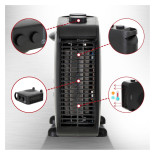 Termowentylator ADLER AD 7725b, z regulacją siły nadmuchu, czarny