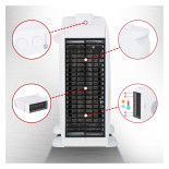 Termowentylator ADLER AD 7725w, z regulacją siły nadmuchu, biały