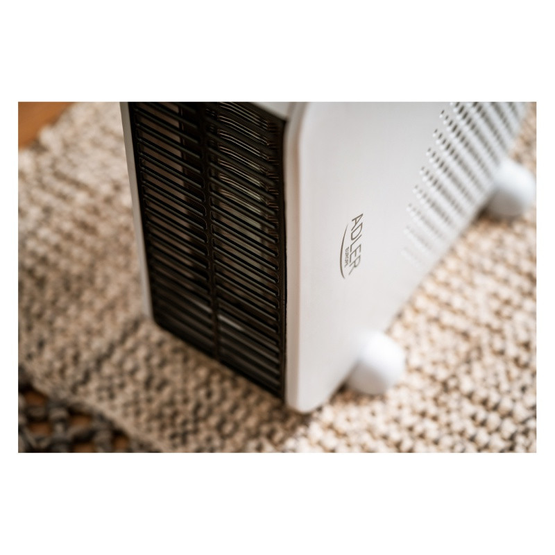Termowentylator ADLER AD 7725w, z regulacją siły nadmuchu, biały