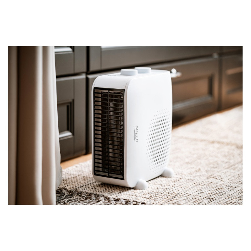 Termowentylator ADLER AD 7725w, z regulacją siły nadmuchu, biały