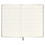 Kalendarz tygodniowy horyzontalny MOLESKINE 2023/24, 18M, L, twarda oprawa, czarny