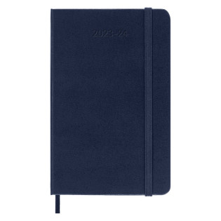 Kalendarz tygodniowy MOLESKINE 2023/24, 18M, P, twarda oprawa, sapphire blue