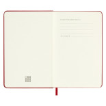 Kalendarz tygodniowy MOLESKINE 2023/24, 18M, P, twarda oprawa, scarlet red