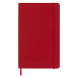 Kalendarz tygodniowy MOLESKINE 2023/24, 18M, L, twarda oprawa, scarlet red
