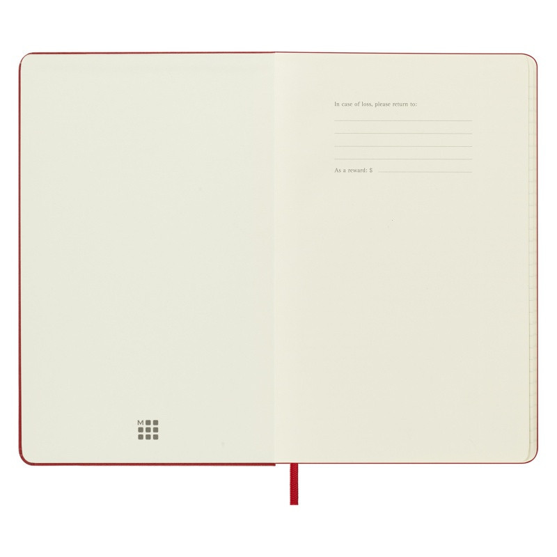 Kalendarz tygodniowy MOLESKINE 2023/24, 18M, L, twarda oprawa, scarlet red