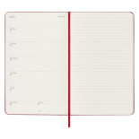 Kalendarz tygodniowy MOLESKINE 2023/24, 18M, L, twarda oprawa, scarlet red