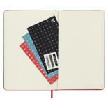 Kalendarz tygodniowy MOLESKINE 2023/24, 18M, L, twarda oprawa, scarlet red