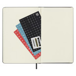 Kalendarz dzienny MOLESKINE 2023/24, 18M, L, miękka oprawa, czarny