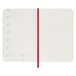 Kalendarz tygodniowy MOLESKINE 2023/24, 18M, P, miękka oprawa, scarlet red