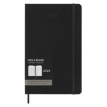 Kalendarz tygodniowy vertykalny MOLESKINE PRO 2024, 12M, L, twarda oprawa, czarny
