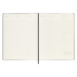 Kalendarz tygodniowy vertykalny MOLESKINE PRO 2024, 12M, XL, twarda oprawa, czarny