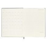 Kalendarz tygodniowy vertykalny MOLESKINE PRO 2024, 12M, XL, twarda oprawa, czarny