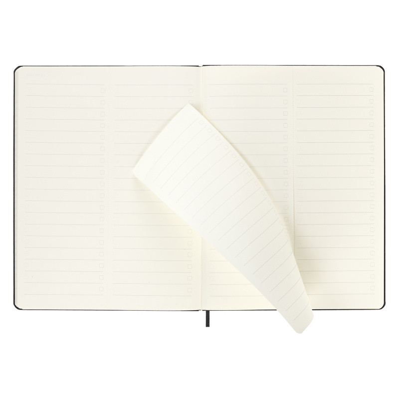 Kalendarz tygodniowy vertykalny MOLESKINE PRO 2024, 12M, XL, twarda oprawa, czarny