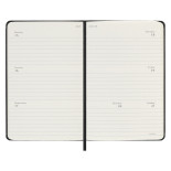 Kalendarz tygodniowy horyzontalny MOLESKINE 2024, 12M, P, twarda oprawa, czarny
