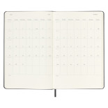 Kalendarz tygodniowy horyzontalny MOLESKINE 2024, 12M, L, twarda oprawa, czarny