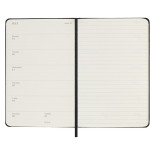 Kalendarz tygodniowy MOLESKINE 2024, 12M, P, twarda oprawa, czarny