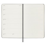 Kalendarz tygodniowy MOLESKINE 2024, 12M, L, twarda oprawa, czarny