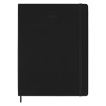 Kalendarz tygodniowy MOLESKINE 2024, 12M, XL, twarda oprawa, czarny