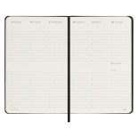 Kalendarz tygodniowy vertykalny MOLESKINE 2024, 12M, P, twarda oprawa, czarny