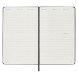 Kalendarz tygodniowy vertykalny MOLESKINE 2024, 12M, L, twarda oprawa, czarny