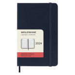 Kalendarz dzienny MOLESKINE 2024, 12M, P, twarda oprawa, sapphire blue