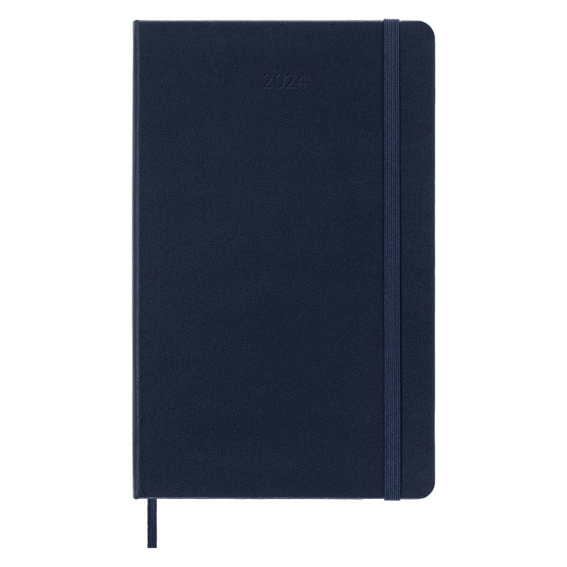Kalendarz dzienny MOLESKINE 2024, 12M, L, twarda oprawa, sapphire blue